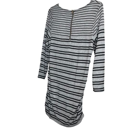 JESSICA SIMPSON MATERNITY DRRESS, WOMENS, SP, GREY WITH BLACK HORIZONTAL STRIPES - Picture 5 of 11